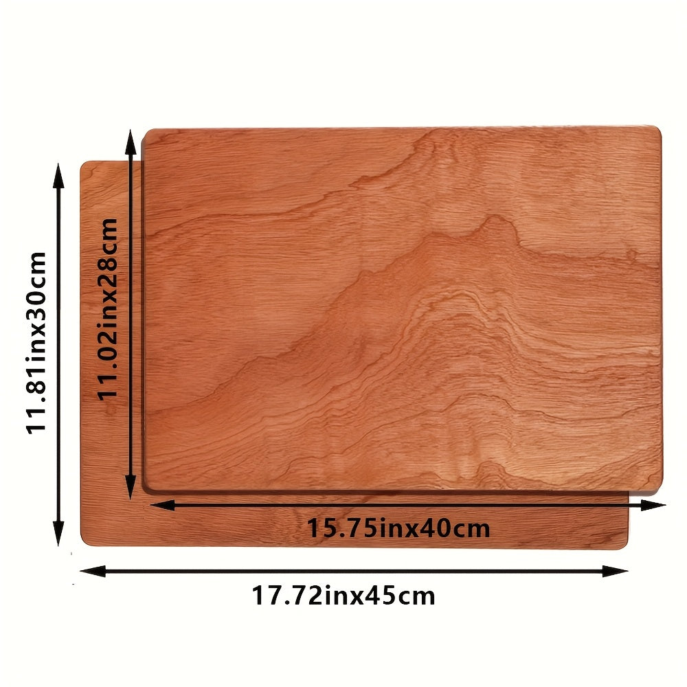 1pc 0.98inch Thick Solid Wood Cutting Board – Double-Sided, Suitable for Cheese, Meat, Bread, Fruits, And Vegetables – Cooked Food Board, Essential for Outdoor Restaurants, Homes, Camping, Portable Wooden Cutting Boards in Kitchens