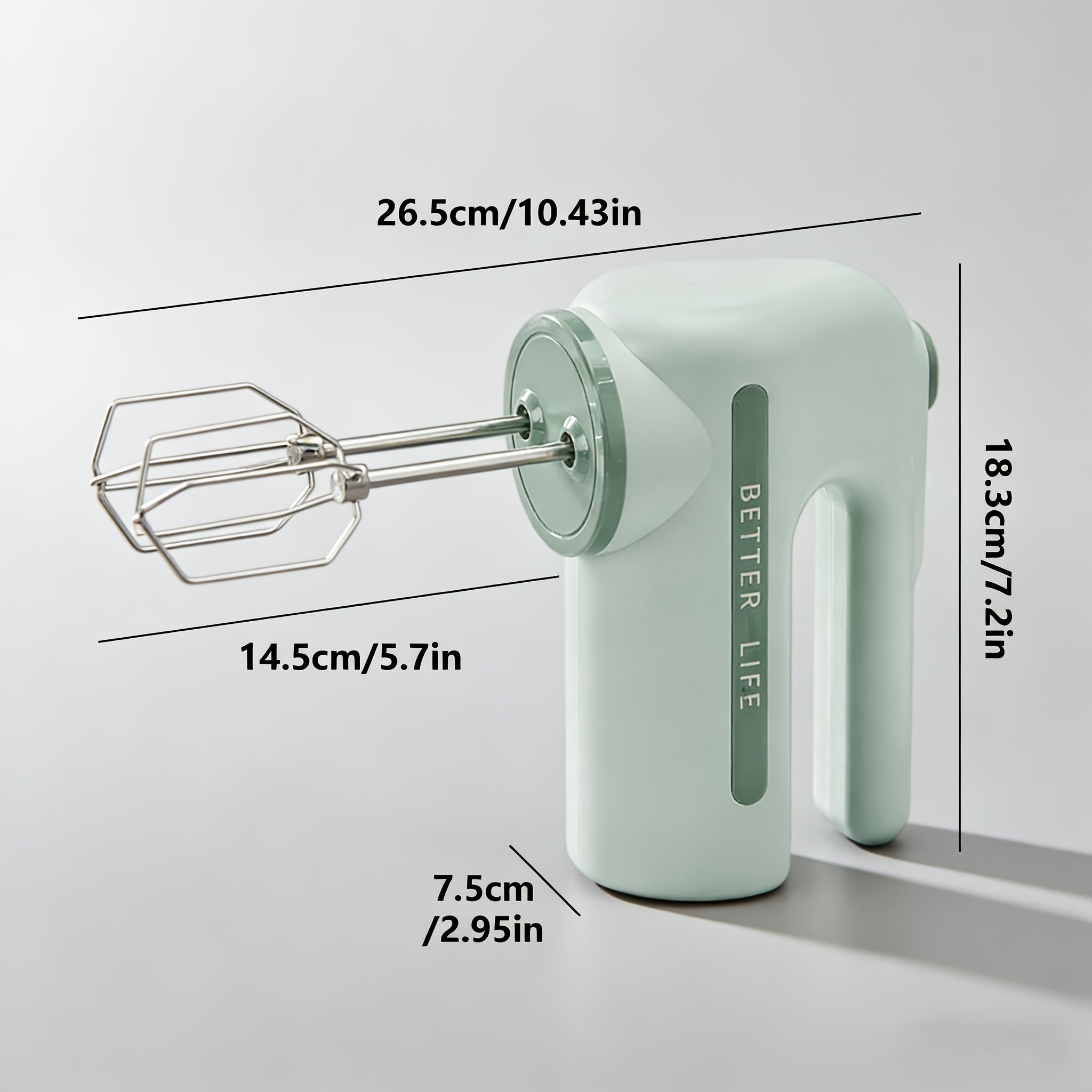 Dual-Color (Brown\u002FGreen) Automatic Mixing Hand Mixer with Dual Motor - 15000 RPM High-Speed Electric Whisk,for Baking, Cake & Cream Whipping, -Rechargeable Blender for & Professional