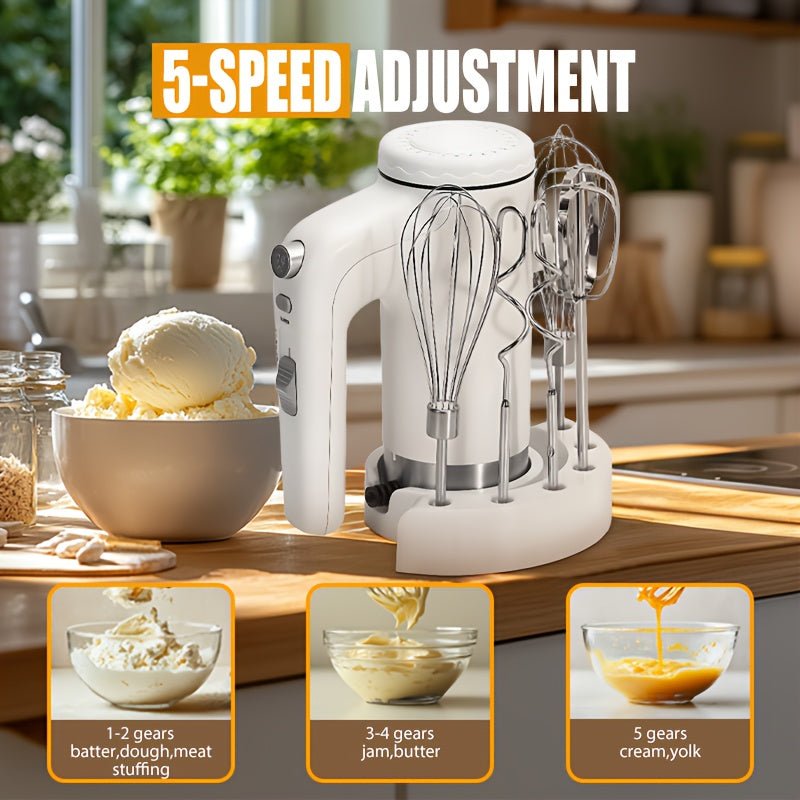 350W High-Powered Electric Egg Beater & Mixer with Multiple Accessories: Ideal for Egg Whisking, Cake Baking And More