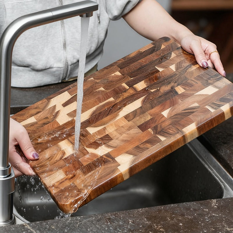 Upgraded Large Chopping Board High-Quality Wooden Chopping Board Set Durable Wood Blocks Ideal Kitchen Utensil Perfect Gift for Families And Dormitories Kitchen Items Cheese Bread Vegetables And Fruits