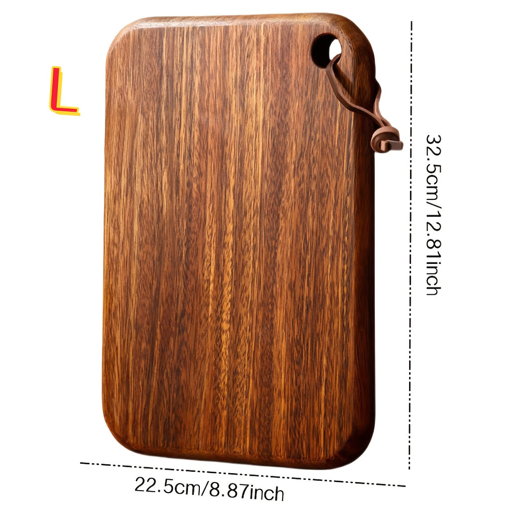 Natural Wooden Cutting Board - a Versatile Double-Sided Board Suitable for Kitchen, Outdoor, Barbecue, And Picnics - Durable And Easy to Clean, Perfect for Meat, Vegetables, Fruits, And Bread - an Ideal Kitchen Tool And Gift for Families And Chefs
