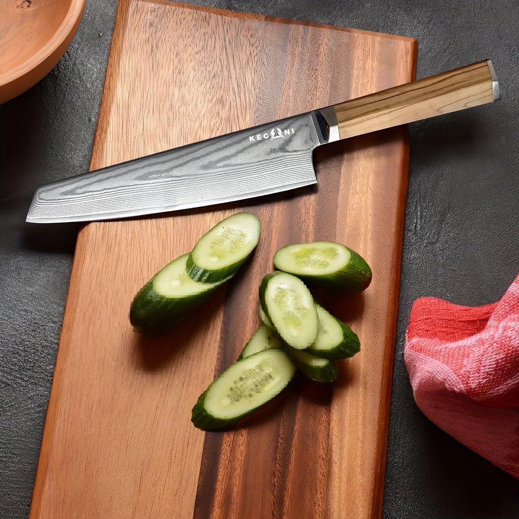 1pc TISCO VG-10 8-inch Cutter with Olive Wood Handle, Suitable for Outdoor Cooking In The Kitchen, with Gift Box, Suitable for Gifts to Friends And Family