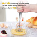 Home Use Stainless Steel Hand Push Whisk - Versatile for Egg Beating, Milk Frothing and Mixing