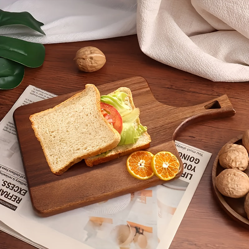 1 High-Grade Acacia Wood Cutting Board, High-Quality Oak Cutting Board, Creative Plate Board, Cheese Board. Durable. Suitable for Cutting Cheese, Meat, Vegetables And Fruits. Breakfast, Plate Setting, Pizza. Perfect for Home And Dorm Kitchens