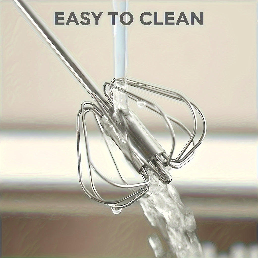 Stainless Steel Multi-Functional Egg Beater, Handheld Manual Mixer, Ideal for Whisking Eggs, Whipping Cream And Mixing Ingredients, a Practical Kitchen Gadget