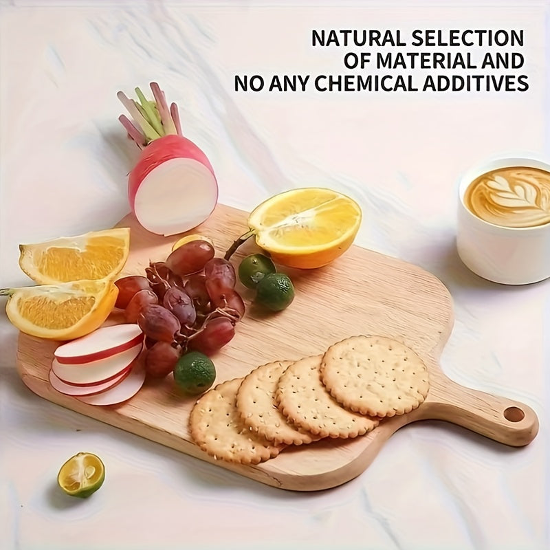 1 High-Grade Acacia Wood Cutting Board, High-Quality Oak Cutting Board, Creative Plate Board, Cheese Board. Durable. Suitable for Cutting Cheese, Meat, Vegetables And Fruits. Breakfast, Plate Setting, Pizza. Perfect for Home And Dorm Kitchens