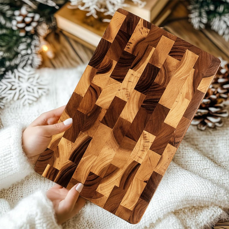 Upgraded Large Chopping Board High-Quality Wooden Chopping Board Set Durable Wood Blocks Ideal Kitchen Utensil Perfect Gift for Families And Dormitories Kitchen Items Cheese Bread Vegetables And Fruits