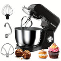 4.76qt Kitchen Machine - Mixer For Baking, Tilt-Head Stand Mixer, 380W, 8 Speeds, With Lid, Whisk, Dough Hook, And Flat Beater | Kitchen Helper For, Delicious Food, Milkshakes, Dough, Egg Beaters, And Salads