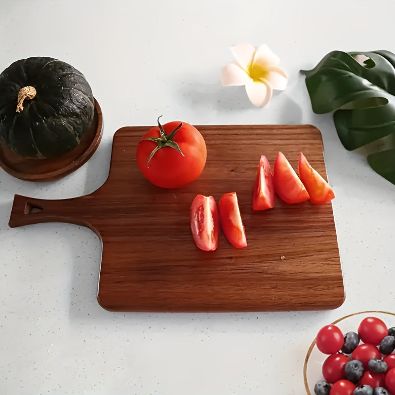 1 High-Grade Acacia Wood Cutting Board, High-Quality Oak Cutting Board, Creative Plate Board, Cheese Board. Durable. Suitable for Cutting Cheese, Meat, Vegetables And Fruits. Breakfast, Plate Setting, Pizza. Perfect for Home And Dorm Kitchens