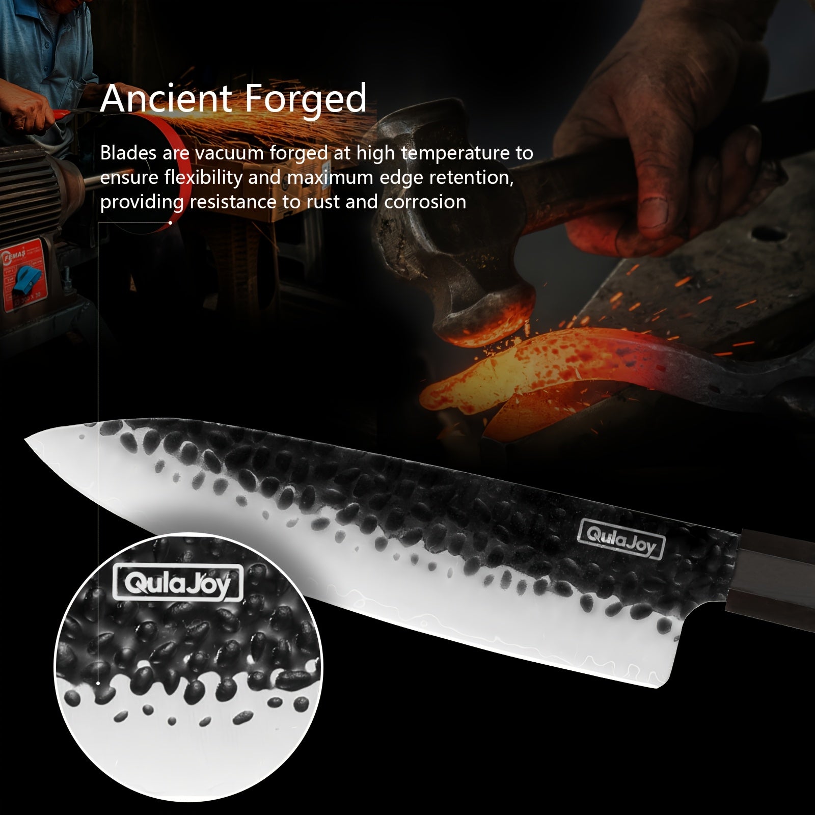 1pc 7-inch Japanese Beating Santoku Knife Ebony And Rosewood Octagonal Handle Comes with Gift Box And Knife Sheath Suitable for Kitchen And Dining Room Knives Kitchen Knives, Kitchen Knife Accessories Halloween Kitchen Decoration Knife Halloween Gift