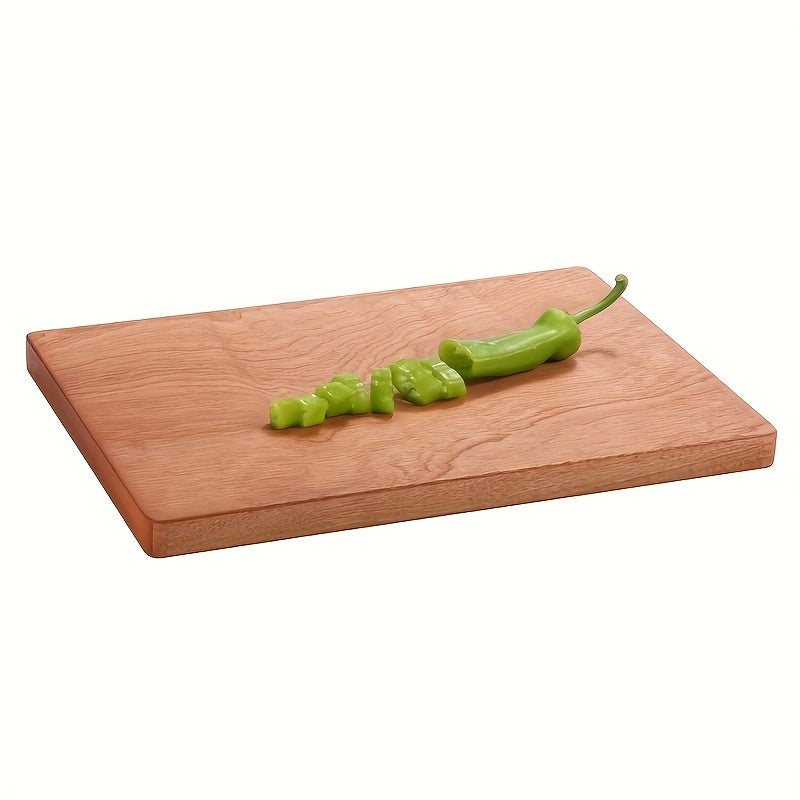 1pc 0.98inch Thick Solid Wood Cutting Board – Double-Sided, Suitable for Cheese, Meat, Bread, Fruits, And Vegetables – Cooked Food Board, Essential for Outdoor Restaurants, Homes, Camping, Portable Wooden Cutting Boards in Kitchens