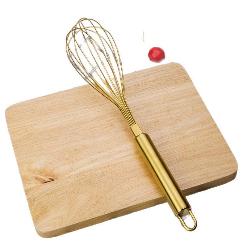 1pc of Luxury Gold-Coated 304 Stainless Steel Whisk for Immediate Use | No External Power Needed | Kitchen