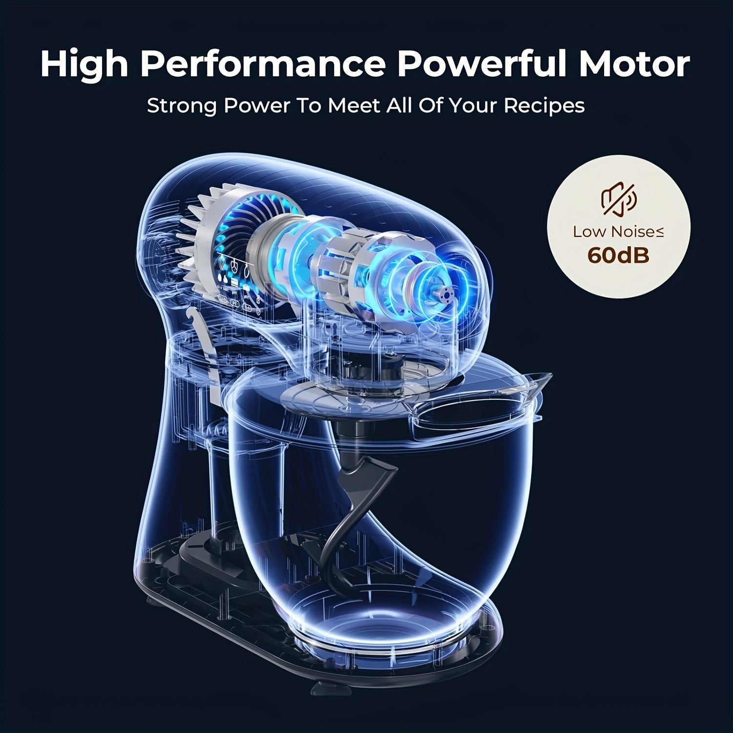 4-in-1 Electric Vertical Mixer, with A Power Of 350 Watts, 12-speed with Pulse Button. Accessories Include 5.5-gallon Stainless Steel Bowl, Mixing Paddle, Dough Hook, Whisk, And A Powerful Baking Mixer Suitable for Cake, Bread, And Dough Preparation.