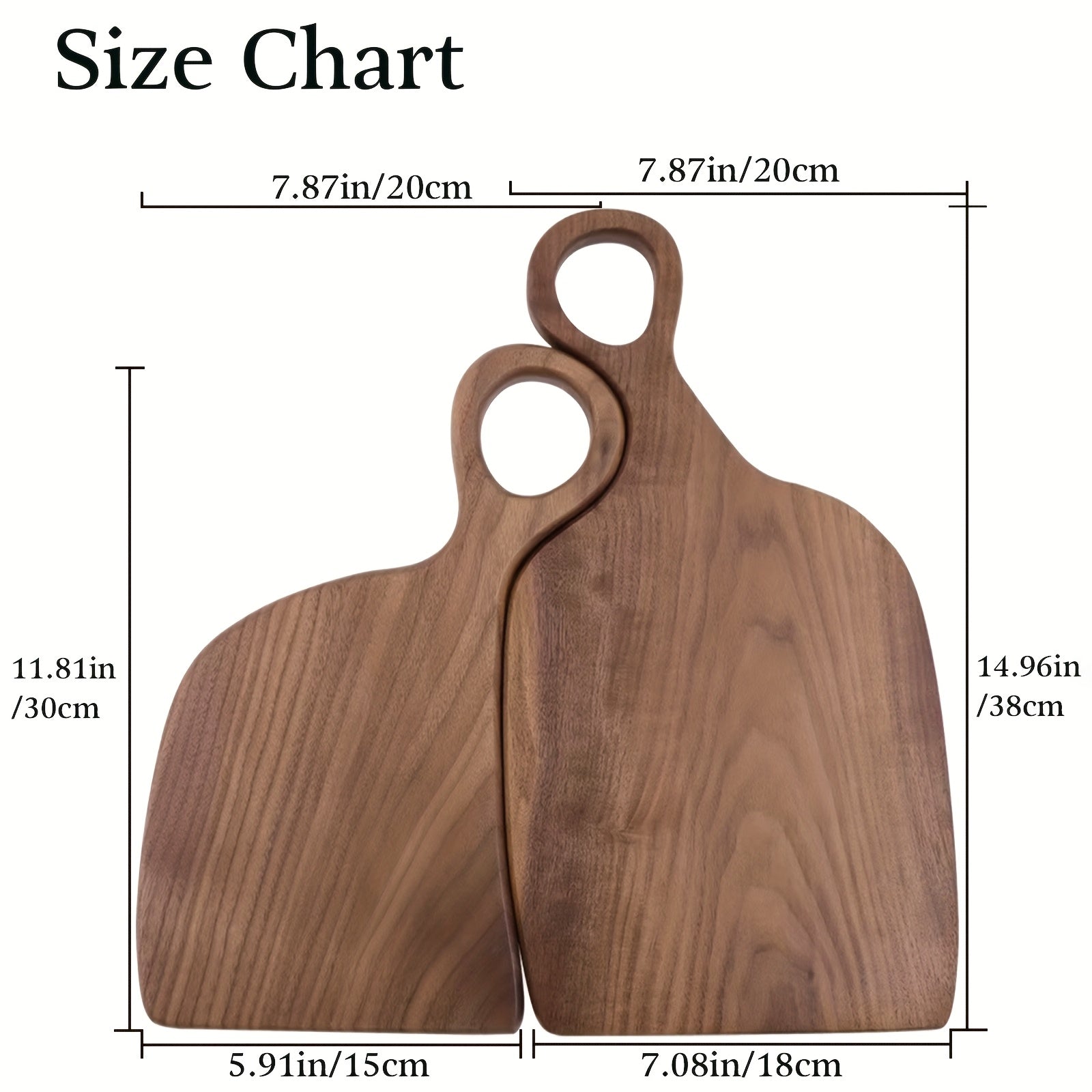 Custom Engraved Walnut Couple Charcuteries Board - Personalized Family Cutting Board - Set of 2pcs Cheese Board with Handle, Serving Food, Fruit - Suitable for Anniversary Gifts, Birthday Gifts, Family Exclusive Gifts, Perfect for Couple