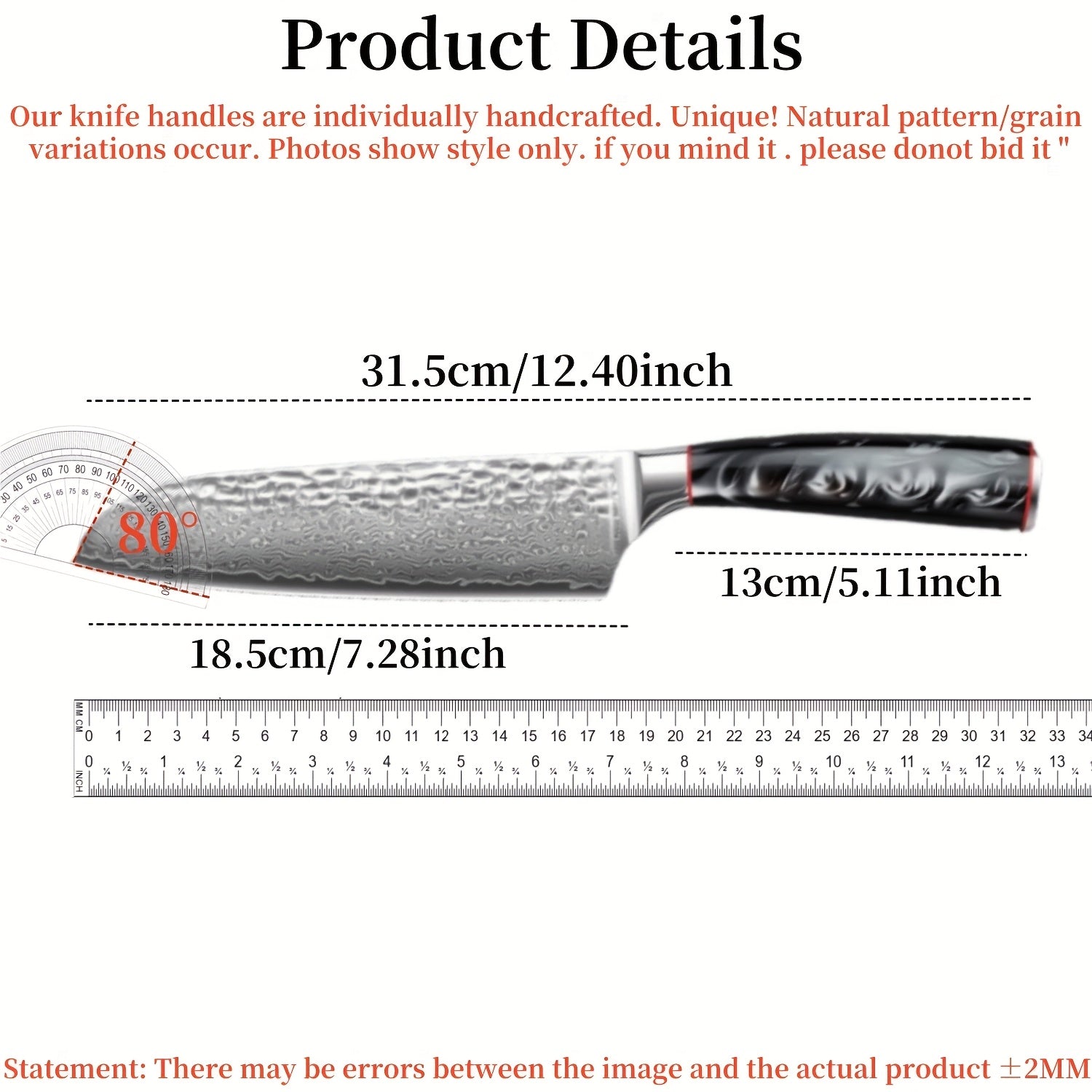 VG-10 Steel Core 67-Layer Damascus Santoku Knife | Professional Chef's Knife | Non-Slip Resin Handle All-Purpose Kitchen Knife + Gift Box