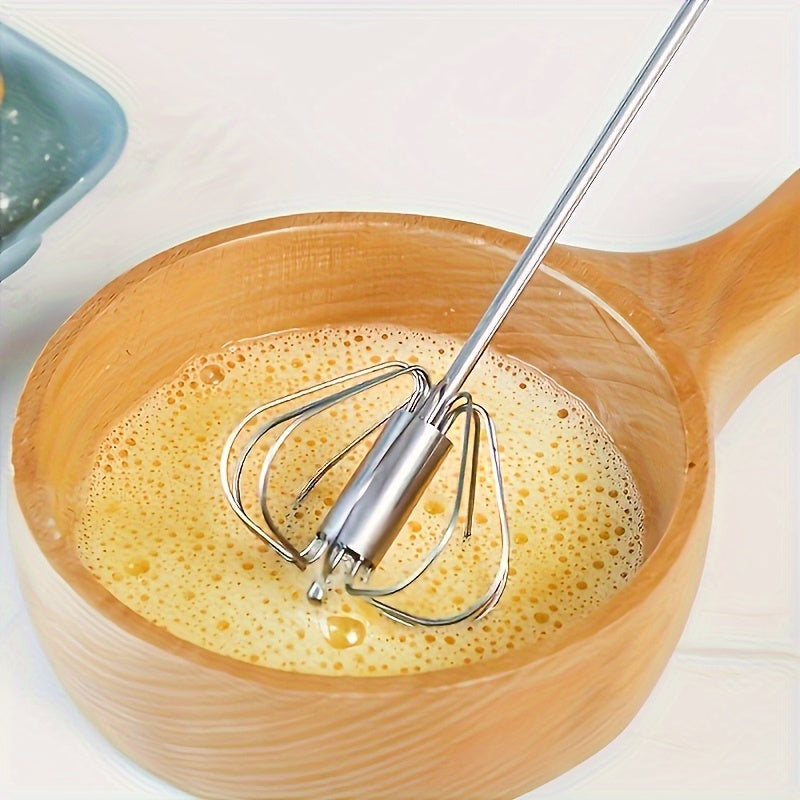 Stainless Steel Multi-Functional Egg Beater, Handheld Manual Mixer, Ideal for Whisking Eggs, Whipping Cream And Mixing Ingredients, a Practical Kitchen Gadget