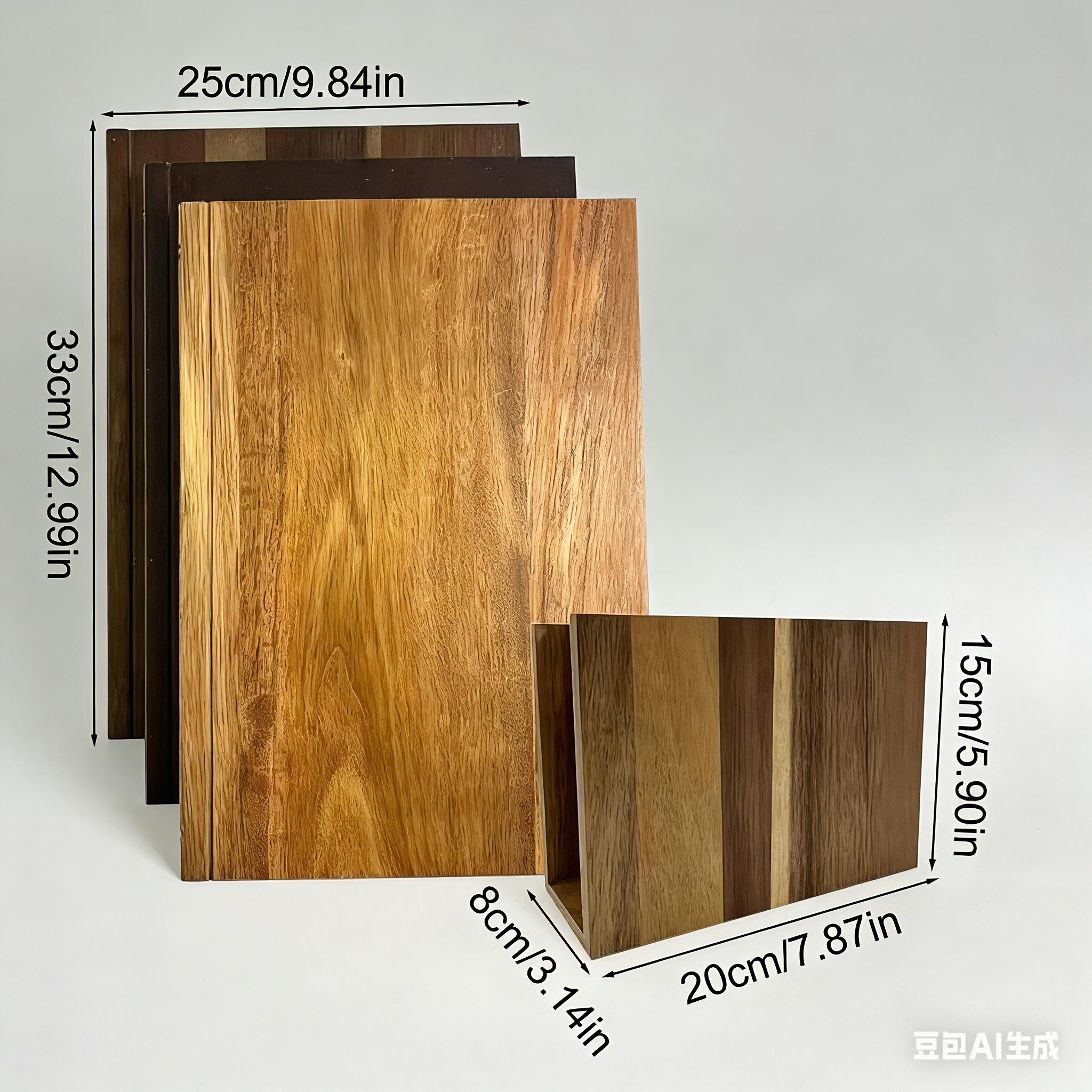 Book Shape Creative Cutting Board | Wooden Cutting Board Set with Stand, Ideal for Kitchen Preparation of Vegetables, Bread, Meat - Easy to Clean and Easy to Use, Contact Safe