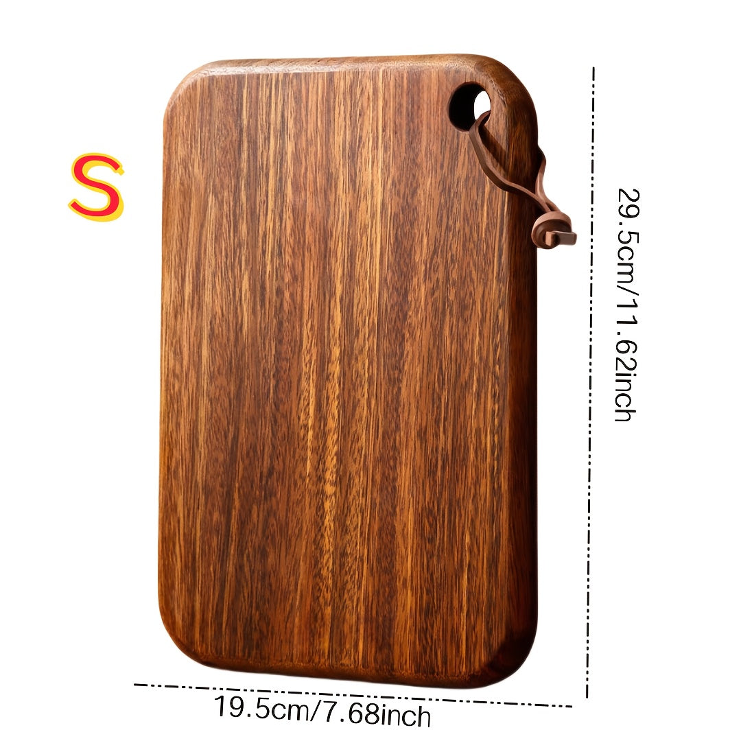 Natural Wooden Cutting Board - a Versatile Double-Sided Board Suitable for Kitchen, Outdoor, Barbecue, And Picnics - Durable And Easy to Clean, Perfect for Meat, Vegetables, Fruits, And Bread - an Ideal Kitchen Tool And Gift for Families And Chefs
