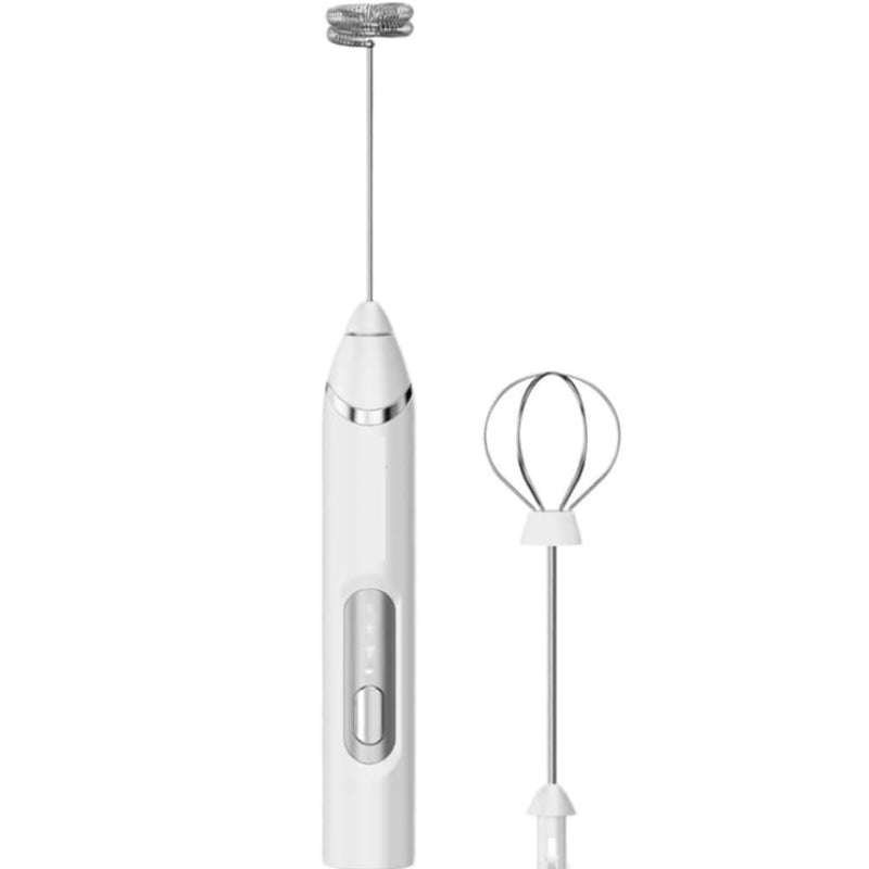 Electric Milk Frother, Handheld Coffee Foamer with 304 Stainless Steel, Milk Whisk for Cappuccino Latte, Quiet Egg Beater for Kitchen